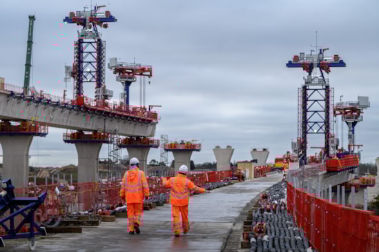 20251227 HS2 Water Orton 1 and 2 viaducts under construction looking towards Birmingham-58