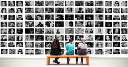 Wall of portraits