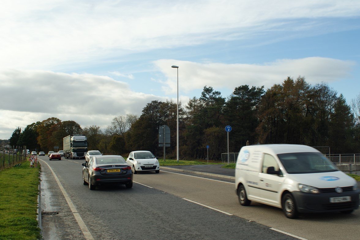 A96 looking west at Forres