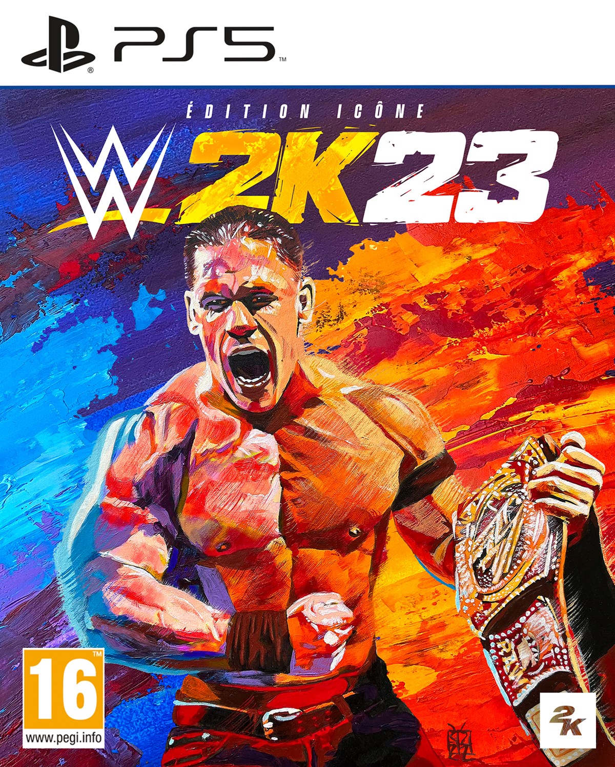 2K WWE 2K23 Packaging Édition Icône PlayStation 5 FR (A plat)