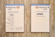 TfL Image - Direction signs at Hackney Wick station: TfL Image - Direction signs at Hackney Wick station