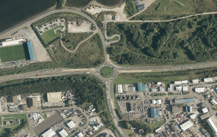 Longman roundabout  - aerial shot