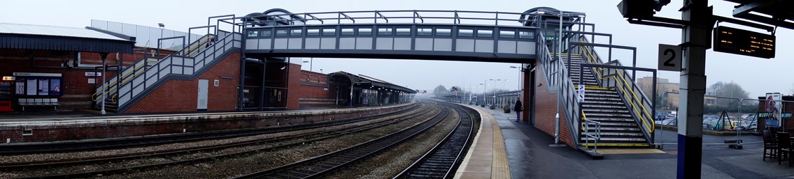 The new footbridge at Gloucester Railway Station: The new footbridge at Gloucester Railway Station