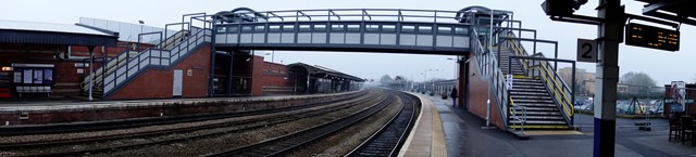The new footbridge at Gloucester Railway Station