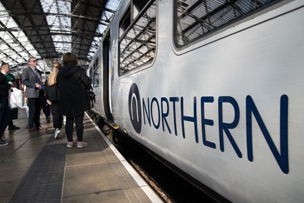 Image shows commuters boarding a Northern train