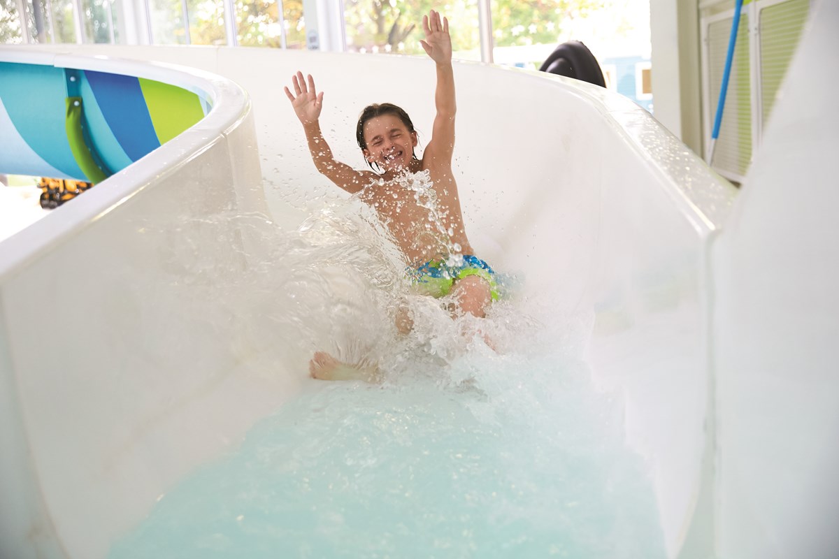 Indoor Pool Flume at Hopton