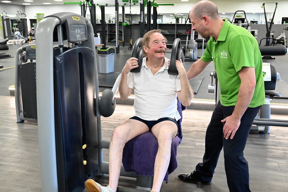 Paul and coach Rob at the Rivermead Gym