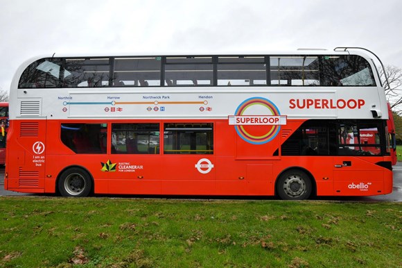 Mayor unveils plans for the Superloop: over four million kilometres of express bus services circling outer London: TfL Image - Superloop bus (2)