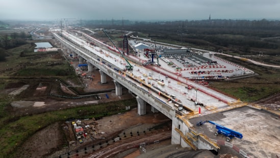 Coleshill viaducts looking north Feb 2025: Coleshill viaducts looking north Feb 2025
