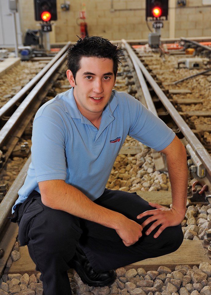 GRANTHAM RAIL APPRENTICE GETS ON TRACK TO WORK: Peter King