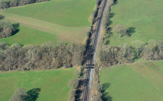 Fouchams level crossing, Kent. Picture: Network Rail Air Ops: Fouchams level crossing, Kent