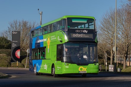 One of a fleet of 159 new zero emission buses launched in Oxford on January 16th 2024