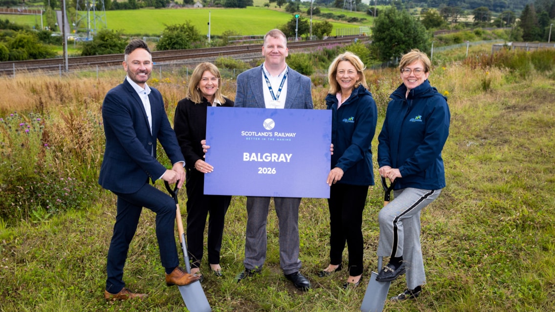 Breaking ground on Barrhead’s new £18.3m Balgray station: Breaking ground on Balgray station