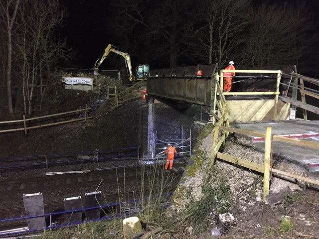 Alderton bridge work starts (old bridge pictured), Wiltshire (29 April 2016)
