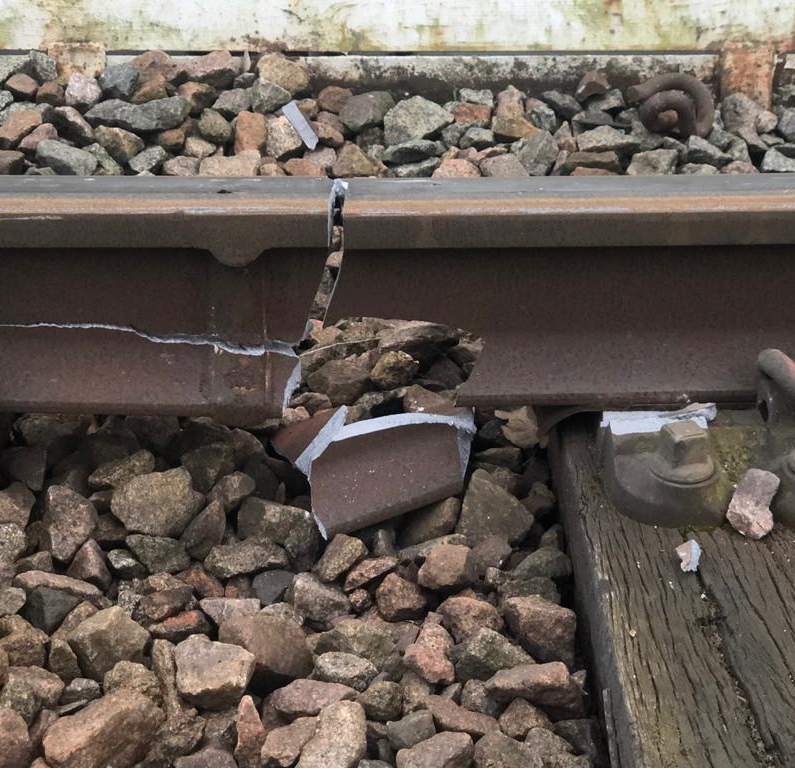 Gospel Oak to Barking line freight derailment: GOB track damage 1
