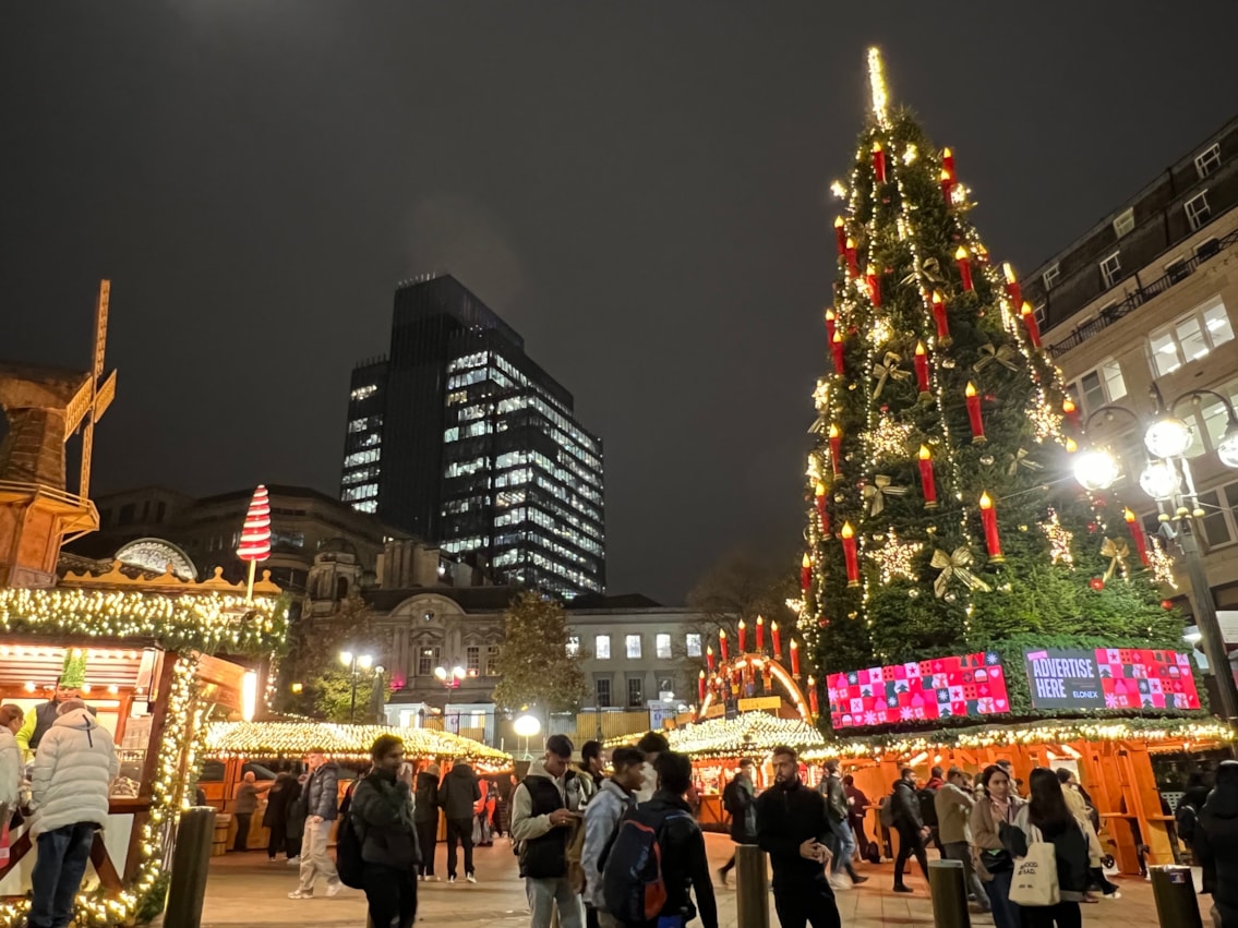 Birmingham Frankfurt Christmas Market tree 2024