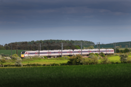 An LNER Azuma travels along, credit LNER (1)