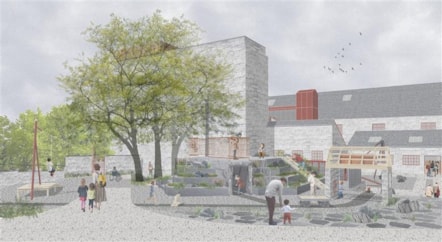 National Slate Museum's new play area redevelopment graphic.