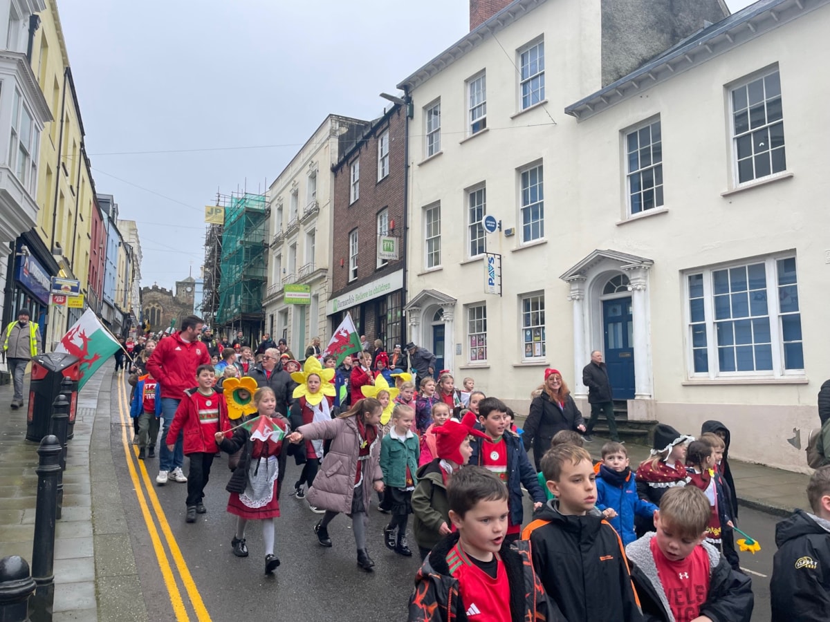 St Davids Day Parade in Haverfordwest March 2025