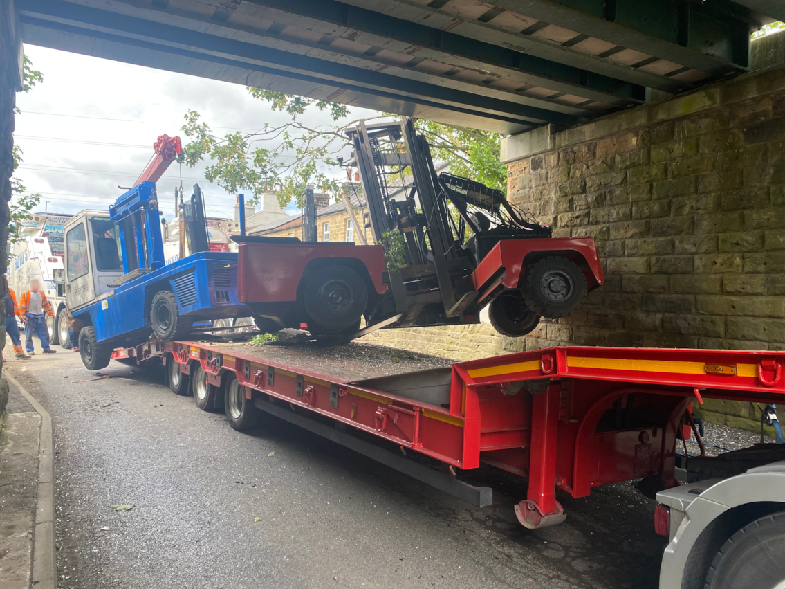Darton bridge strike, forklift stuck, Network Rail