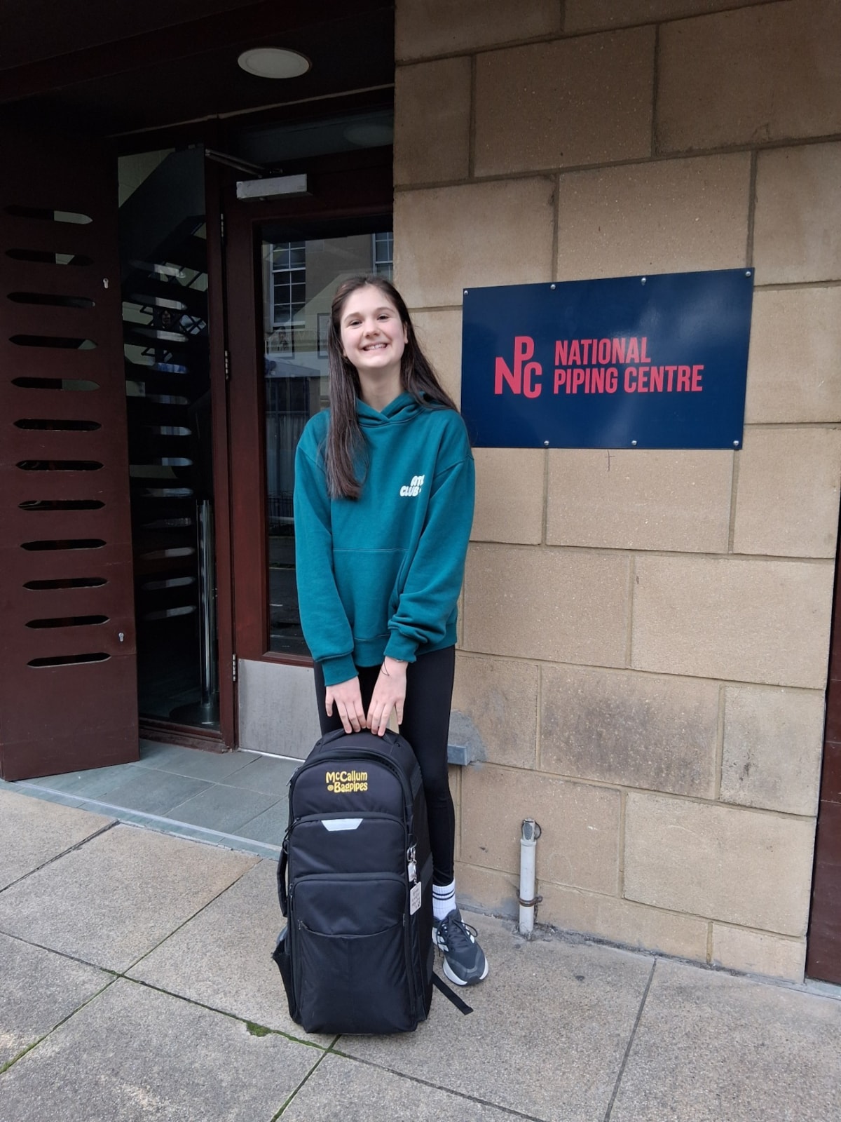 Amelia at the National Piping Centre