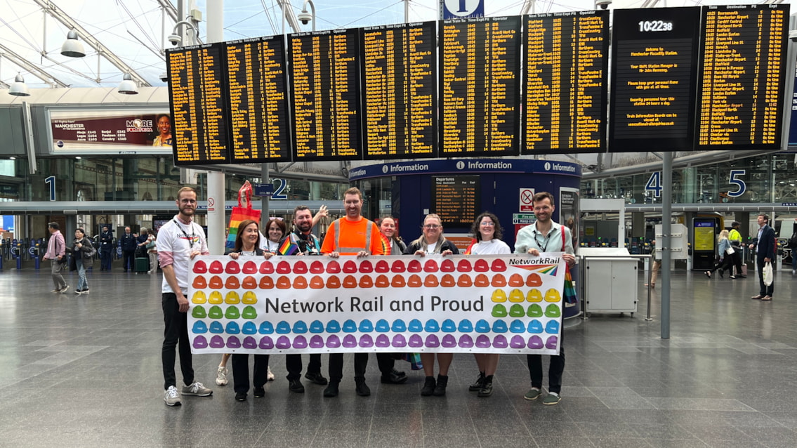 Railway volunteers will be at Manchester Piccadilly to welcome people to Pride weekend