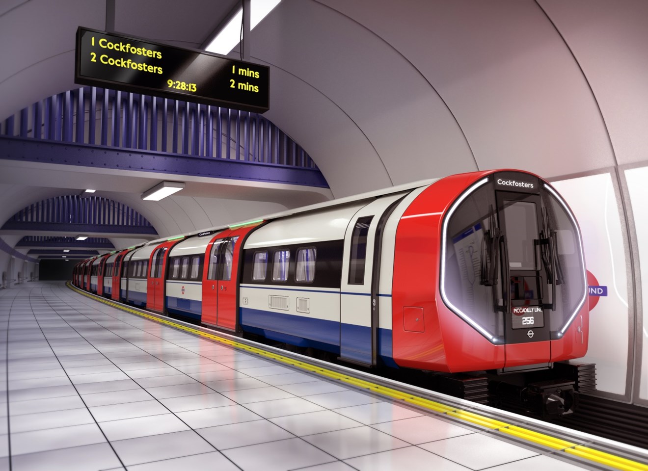TfL and Siemens Mobility unveil detailed design of new Piccadilly line trains: Piccadilly exterior FD 01 JH2-resized