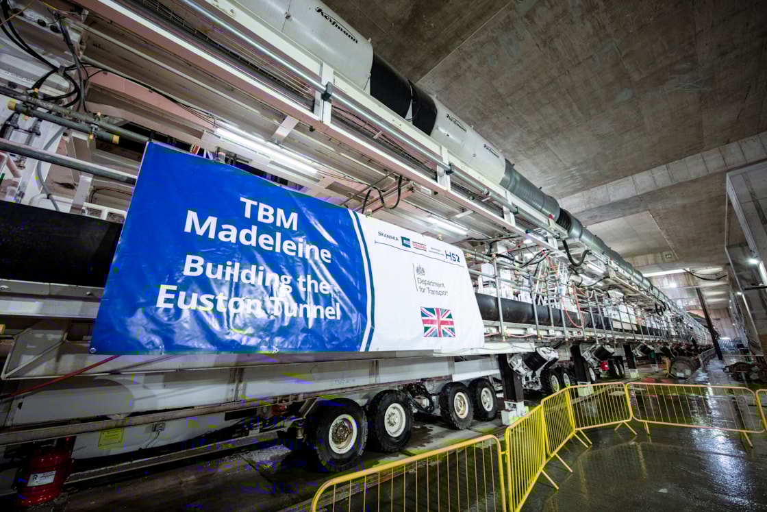 Euston tunnel TBM Madeleine launched at Old Oak Common January 2026-2