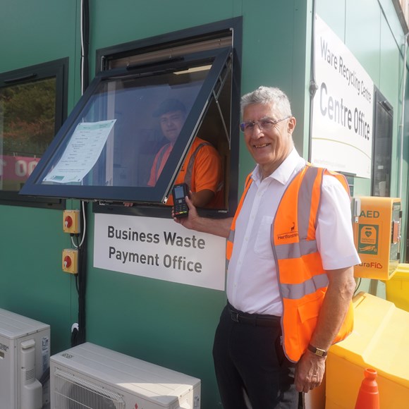 Hertfordshire’s New Business Waste Service is Now Open: Cllr Buckmaster at Ware Business Waste Office