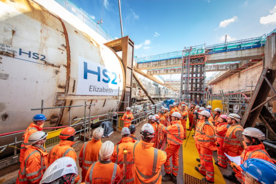 TBM blessing ceremony of Elizabeth, now digging the second bore of HS2’s Bromford Tunnel