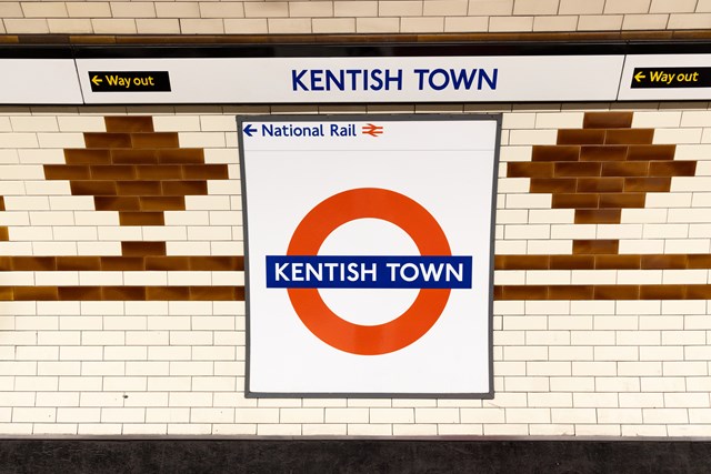 TfL Image - Kentish Town roundel on platform