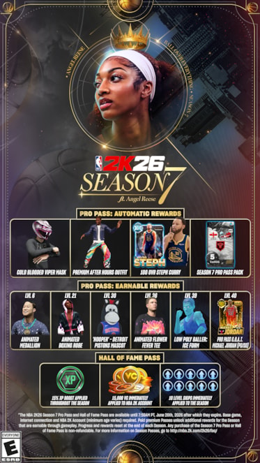 NBA 2K27 Season 7 Season Pass Infographic Horizontal