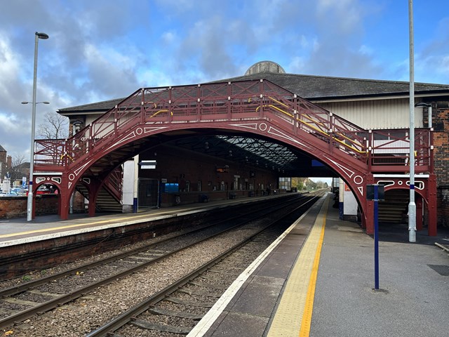 130-year-old Beverley station footbridge reopens after refurbishment: Beverley station's footbridge restored, Network Rail (1)