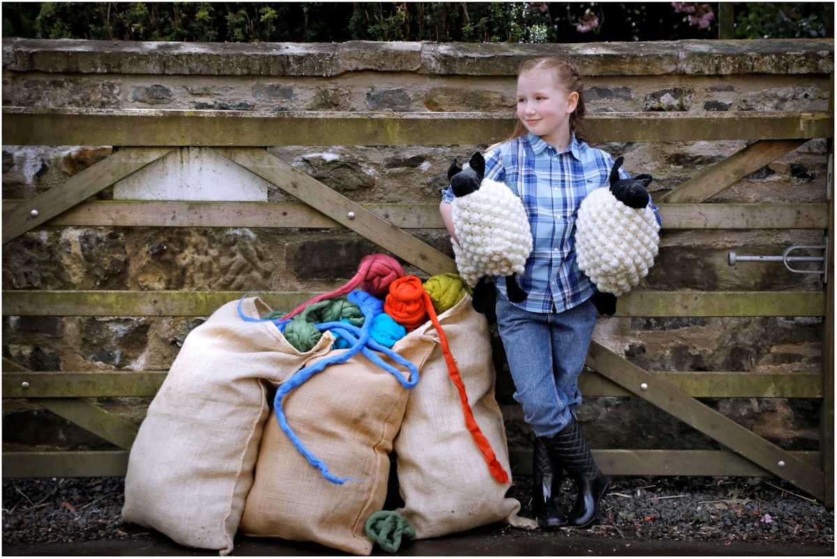 Beth Strange (aged 7) at the National Museum of Rural Life ahead of Woolly Weekend. Image (c) Paul Dodds (5)