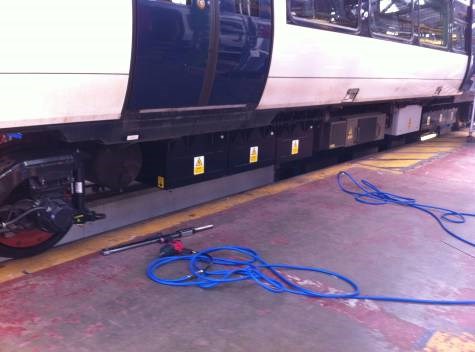 Battery rafts fitted to Abellio Greater Anglia Class 379 unit