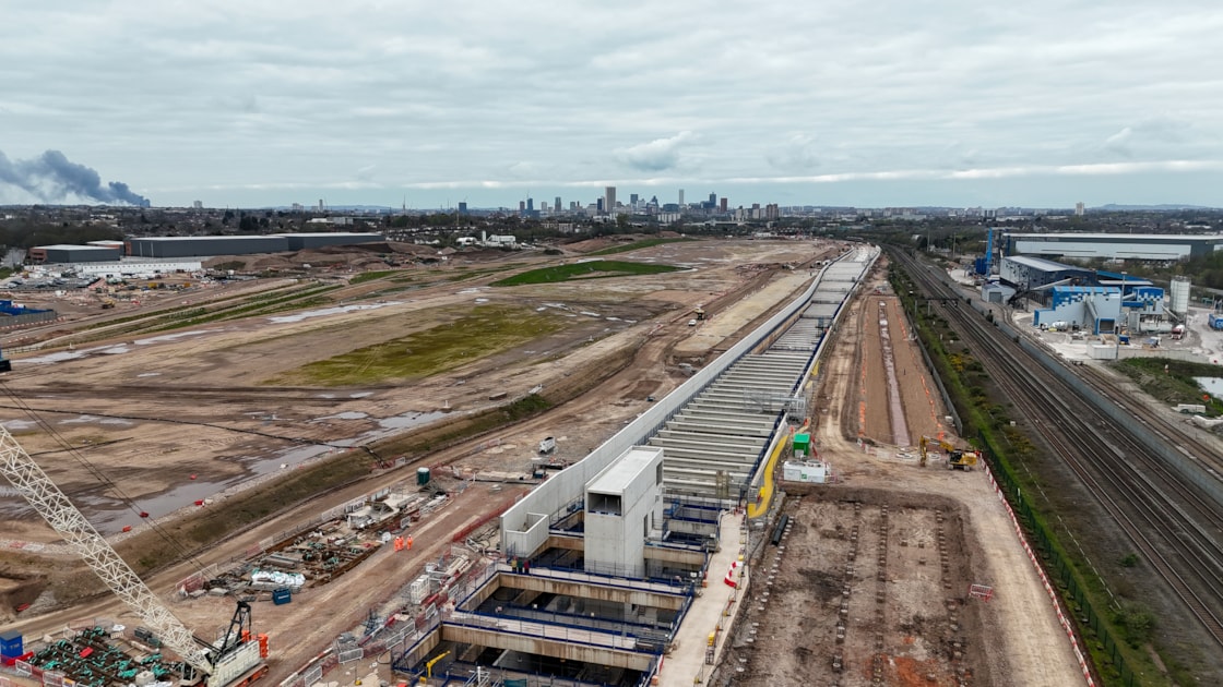 Aerial view of the Washwood Heath depot site prior to the start of construction - Spring 2026-5
