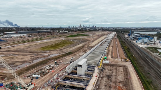 Aerial view of the Washwood Heath depot site prior to the start of construction - Spring 2026-5