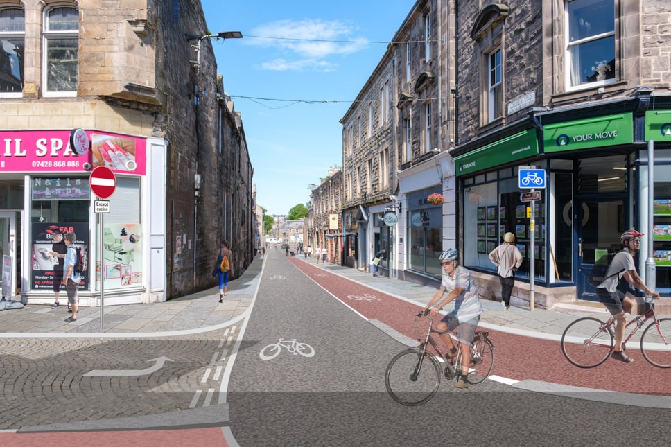LUF Active Travel cycle path rendering - Lossie Wynd