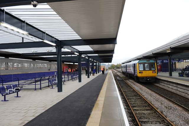 Blackburn station platform canopy