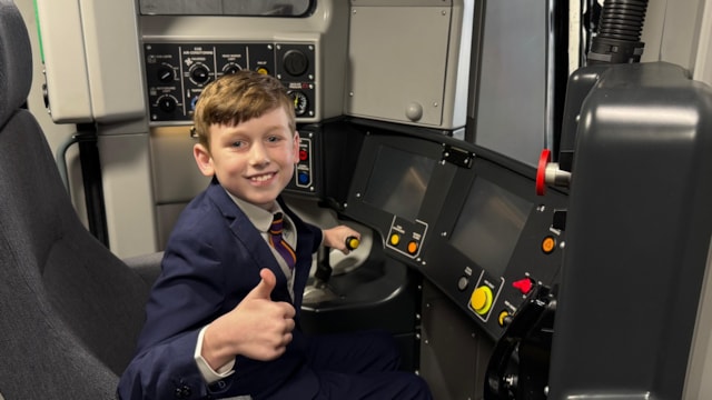 A birthday dream come true for train enthusiast Zach: Zach