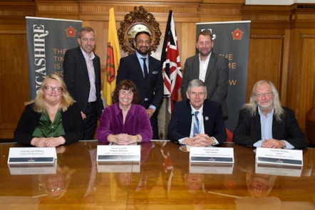 First meeting of the shadow CCA. Board members L-R back Alistair Bradley, Mo Isap, Stephen Atkinson, L-R front Lynn Williams, Phillippa Williamson, Alan Vincent and Phil Riley