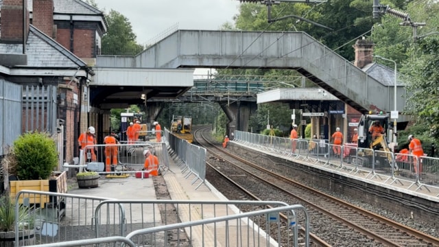 Poynton station platform extensions August 2025: Poynton station platform extensions August 2025