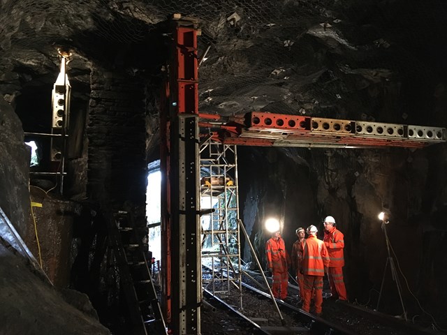 Engineers have been working day and night since the line closed on 20 October to repair the damage caused by recent storms
