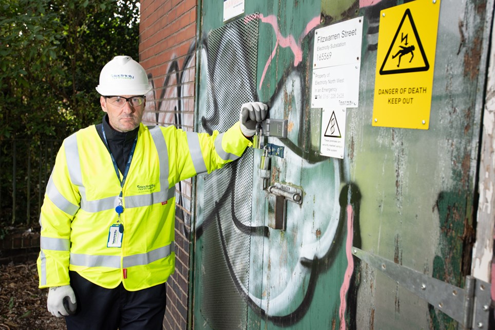 Electricity North West's Vincent Cranny at the Fiztwarren Street substation