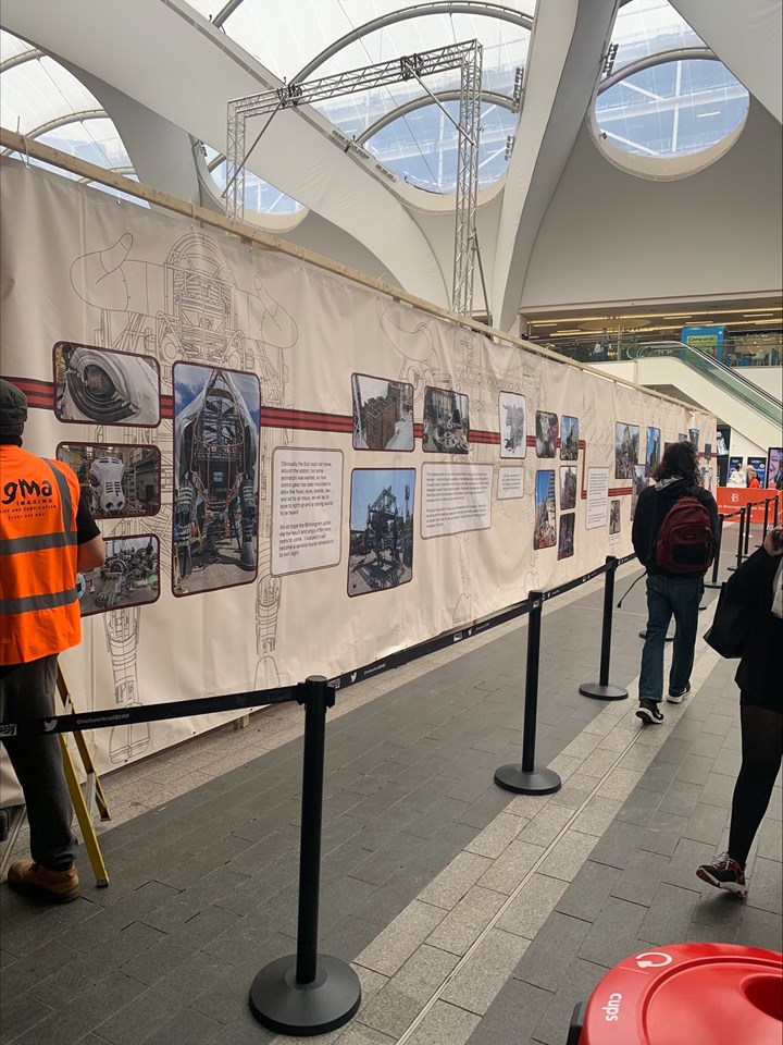 Teams installing Ozzy hoardings