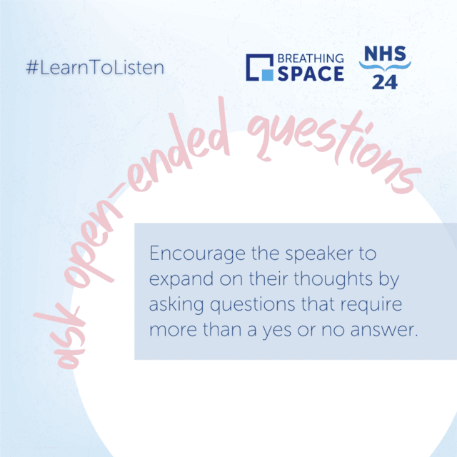 Breathing Space - Learn to listen social image carousel - 9 questions