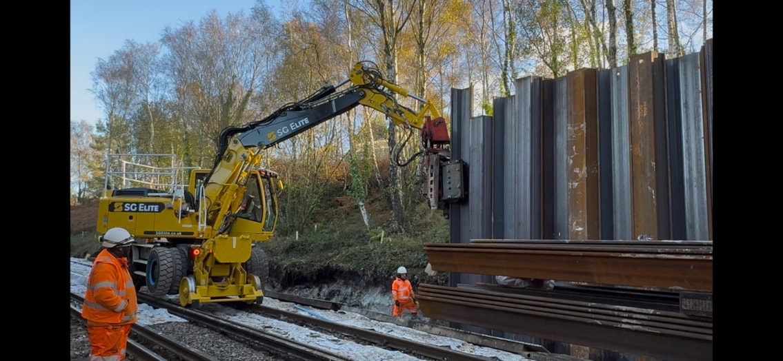 Piling work near Dorchester South