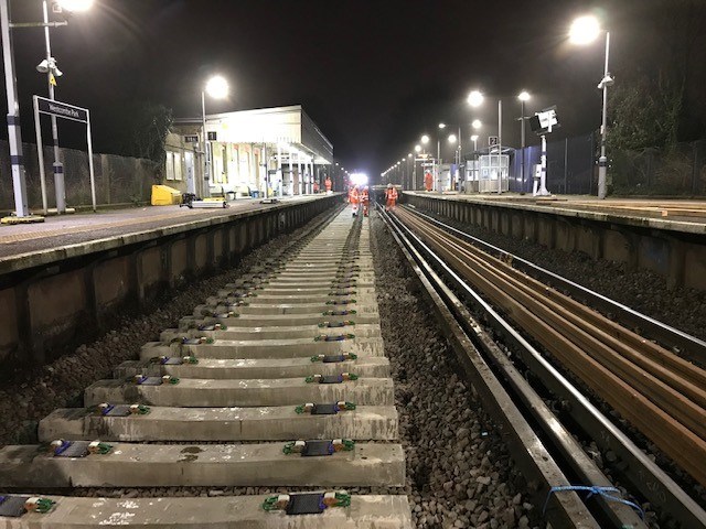 Passengers advised to check before they travel as Network Rail renews railway between Greenwich, Blackheath and Deptford for two weekends: Westcombe Park track renewal-2