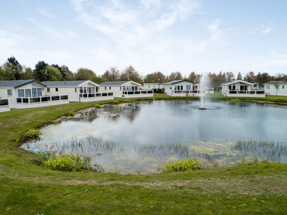 Caravan lake view at Hopton