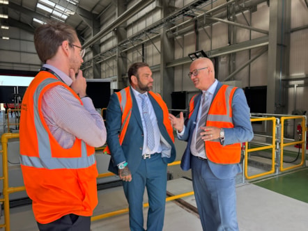 Deputy Minister for transport Mark Hooper at Canton Depot